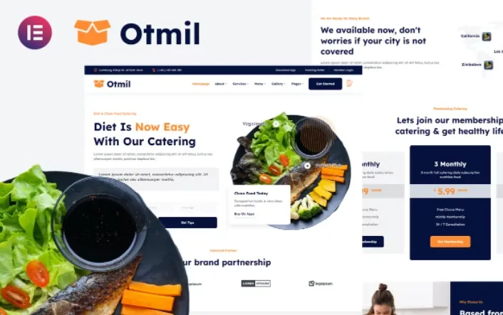 Otmil – Diet & Clean Food Catering Services Elementor Template