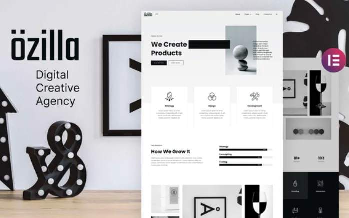Ozilla – Digital Creative Agency Elementor Template