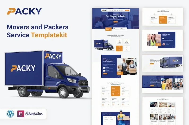 PACKY | Packers & Movers Service Elementor Template