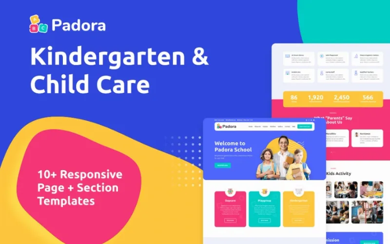 Padora – Kindergarten & Child Care Elementor Template