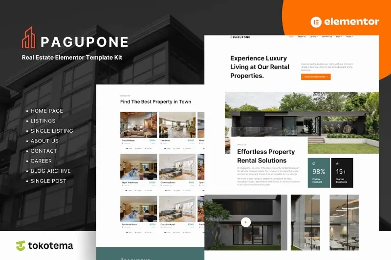 Pagupone – Real Estate Agency & Listing Elementor Template