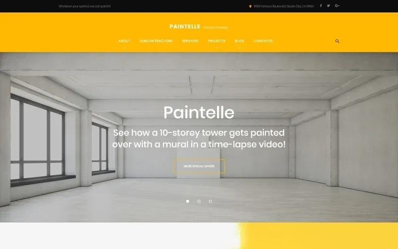 Paintelle – Painting Company WordPress Theme