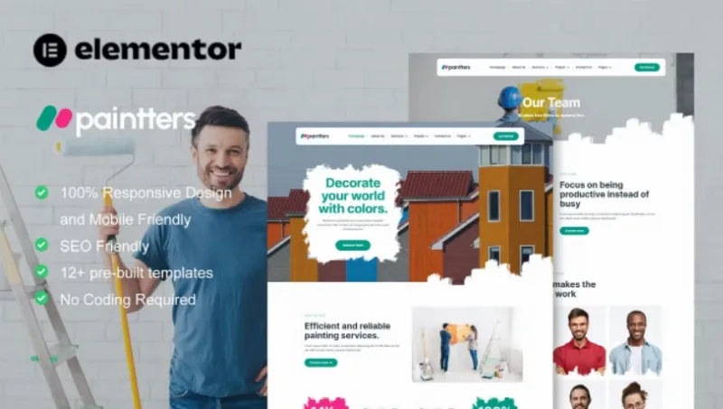 Paintters – Painting Service Elementor Template