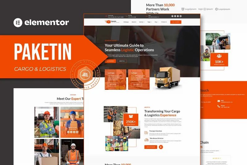 Paketin – Cargo and Logistics Elementor Template