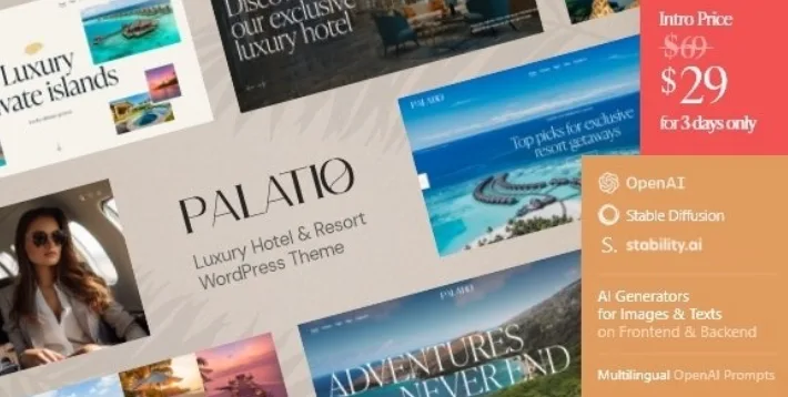 Palatio — Luxury Hotel & Resort WordPress Theme