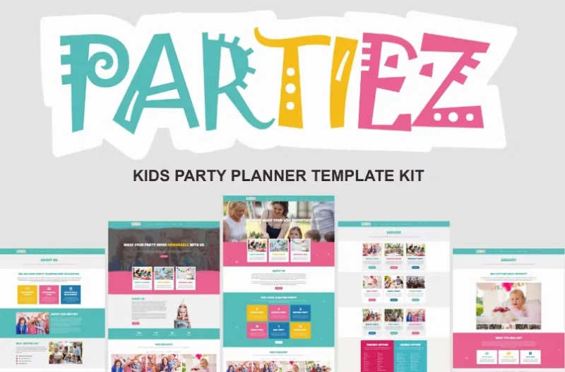 Partiez – Kids Party Planner Elementor Template