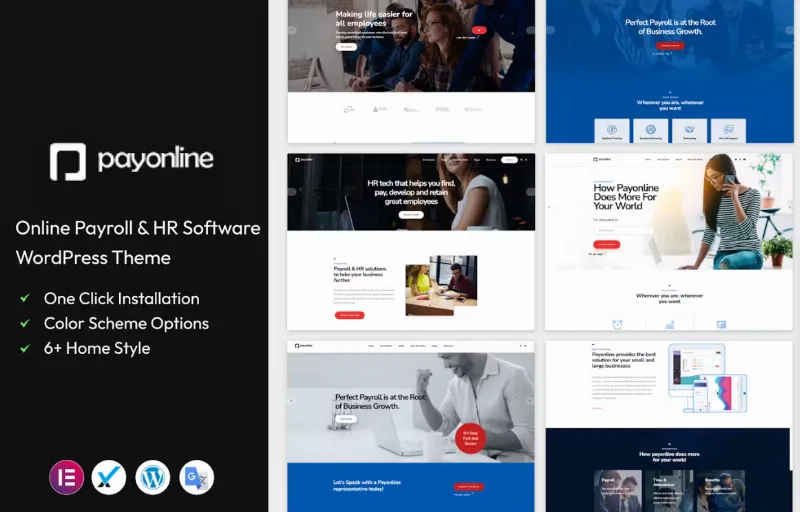 Payonline – Online Payroll and HR Elementor Template Kit