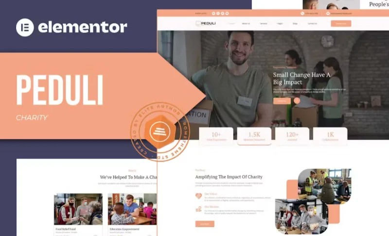 Peduli – Charity Elementor Template