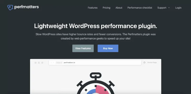 Perfmatters – Lightweight WordPress Performance Plugin