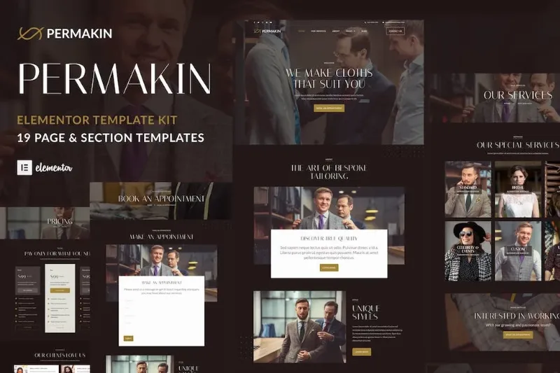 Permakin – Professional Tailor & Clothing Alteration Elementor Template