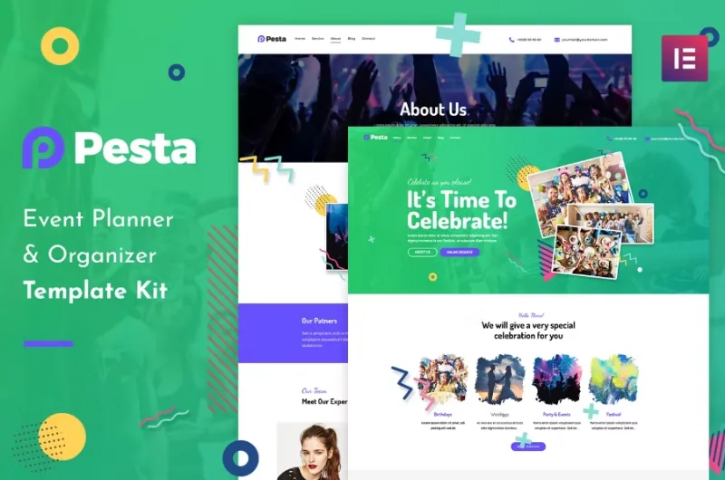 Pesta – Event Planner & Organizer Elementor Template Kit