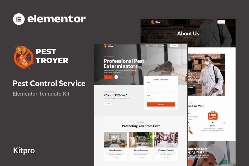 Pestroyer – Pest Control Service Elementor Template
