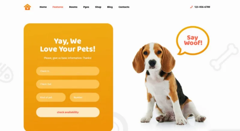 Petotel – Pet Sitting Website Template for Pet Care Business