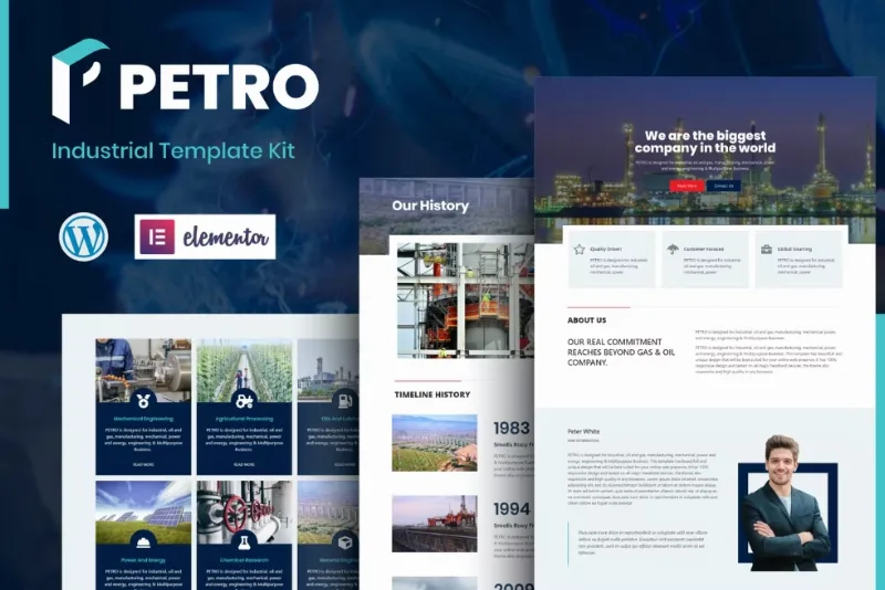 Petro – Industrial Elementor Template