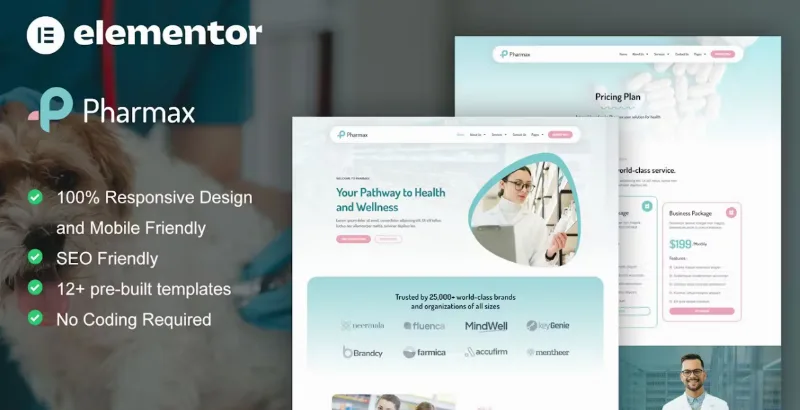 Pharmax – Pharmacy & Medical Elementor Pro Template