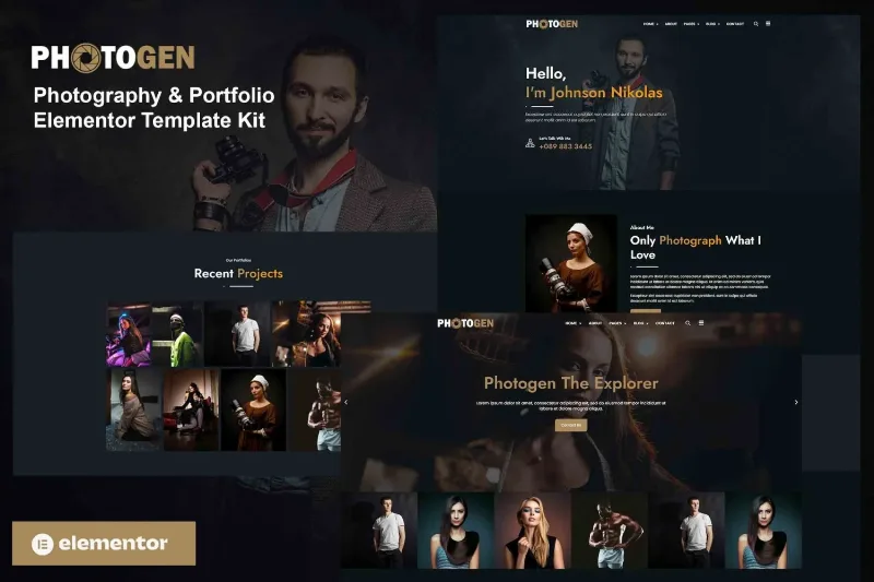 Photogen – Photography & Portfolio Elementor Template