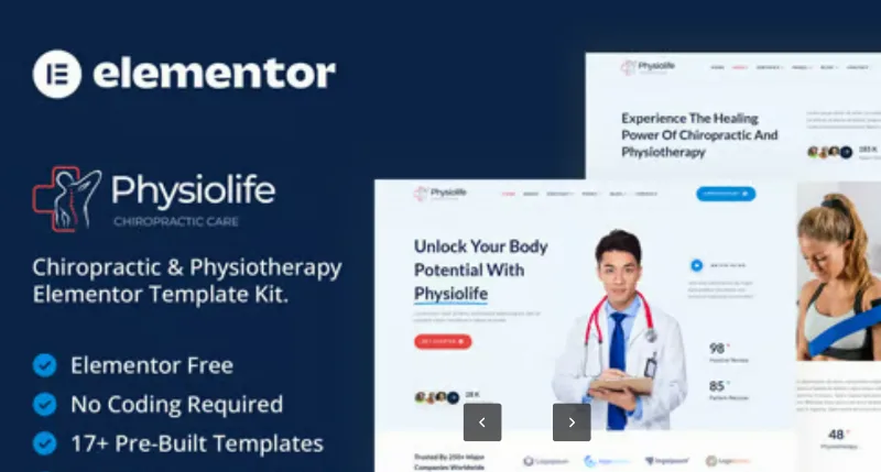 Physiolife – Chiropractic & Physiotherapy Elementor Template