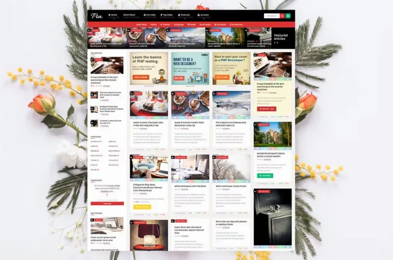 Pin = Pinterest Style Membership News Blog Theme