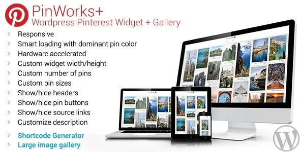 PinWorks+ Wordpress Pinterest Gallery