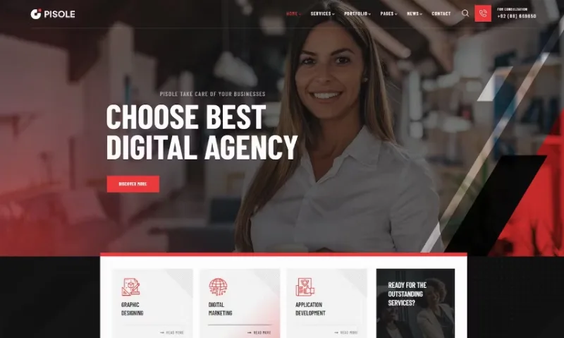 Pisole – Digital Creative Agency WordPress Theme