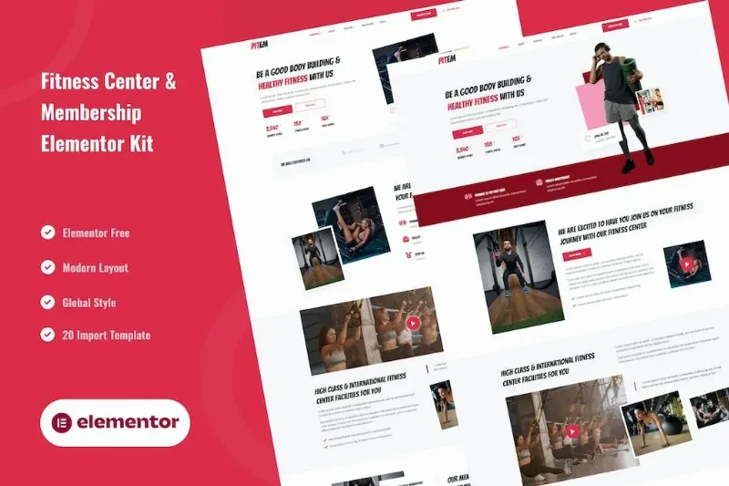 Pitem – Fitness Center & Membership Elementor Template