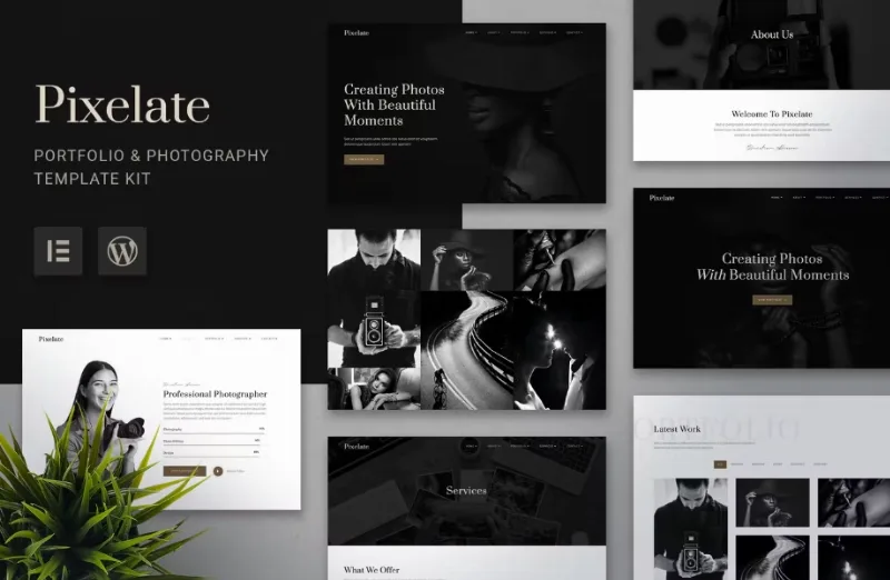 Pixelate – Portfolio & Photography Elementor Template