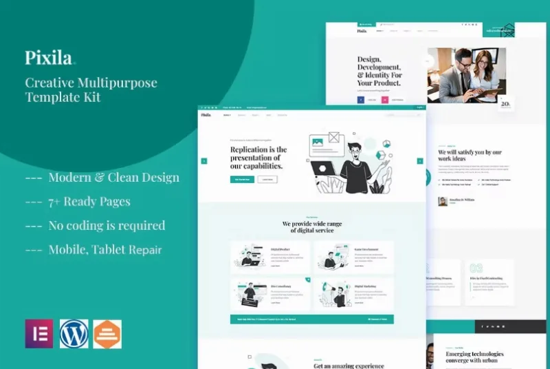 Pixila – Creative Multipurpose Elementor Template