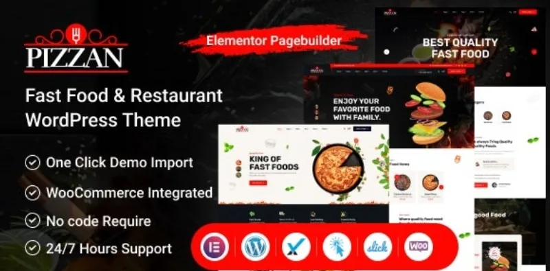 Pizzan – Fast Food and Restaurant WordPress Theme