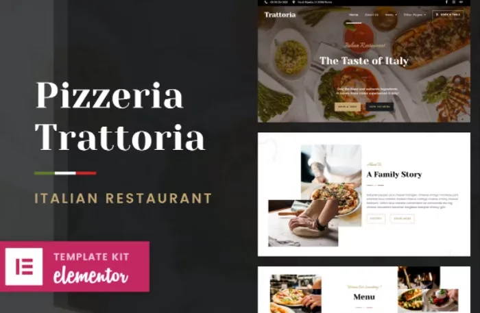 Pizzeria Trattoria – Italian Restaurant Elementor Template