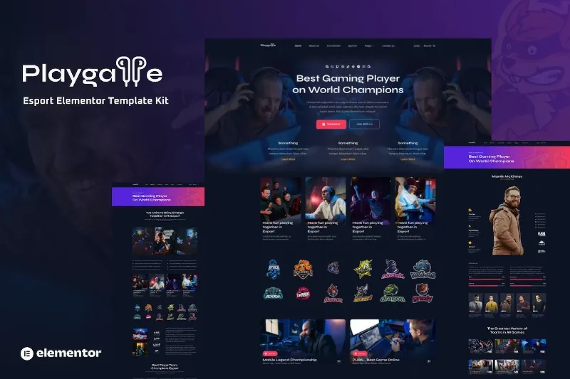 Playgame – Esports Elementor Template