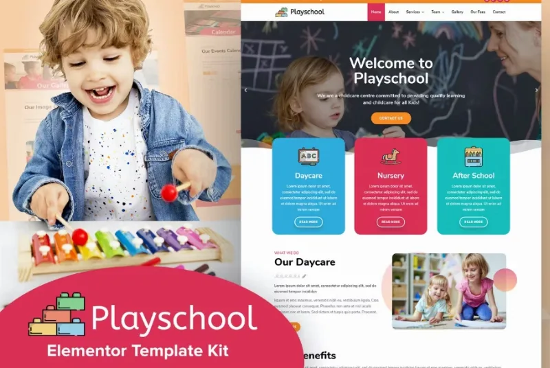 Playschool – Childcare & School Elementor Template