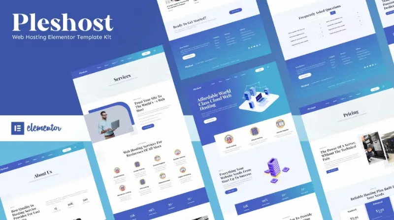 Pleshost – Cloud Web Hosting Elementor Template