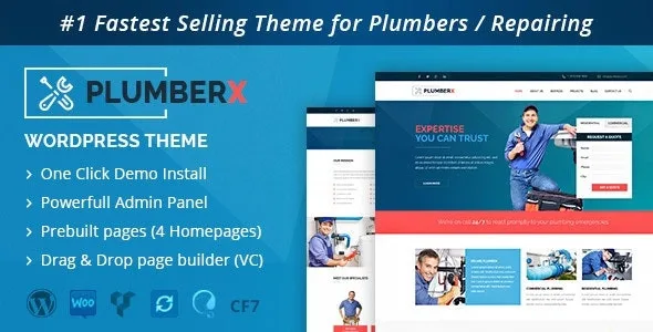 Plumber – Construction and Repairing WordPress Theme