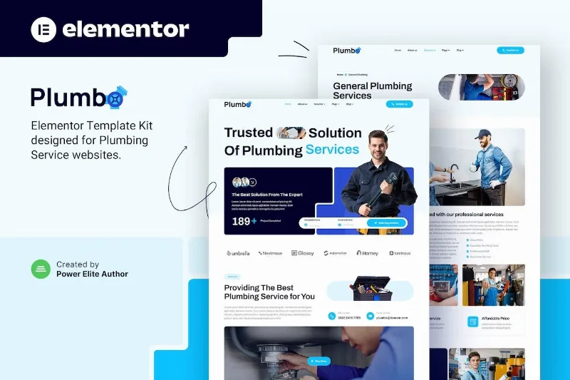 Plumbo – Plumbing Services Elementor Template