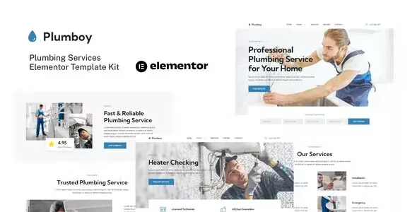 Plumboy Plumbing Elementor Template Kit