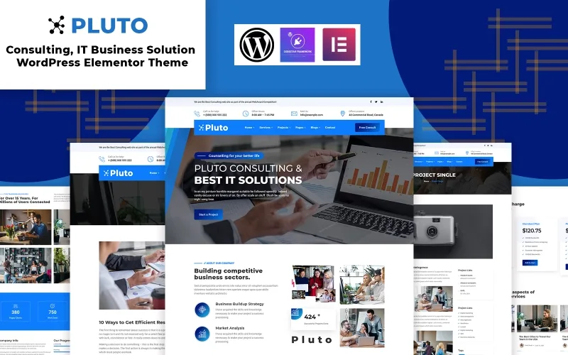 Plutos – Consulting, IT Business WordPress Elementor Theme WordPress Theme