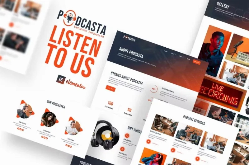 Podcasta – Podcast & Streaming Elementor Template