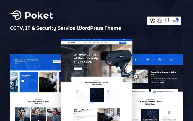 Poket – CCTV, IT And Security Service Responsive WordPress Theme