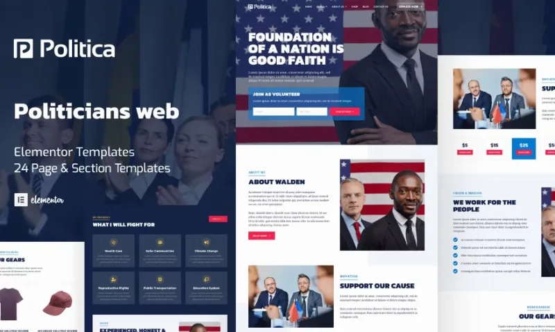 Politica – Politician & Public Servant Elementor Template