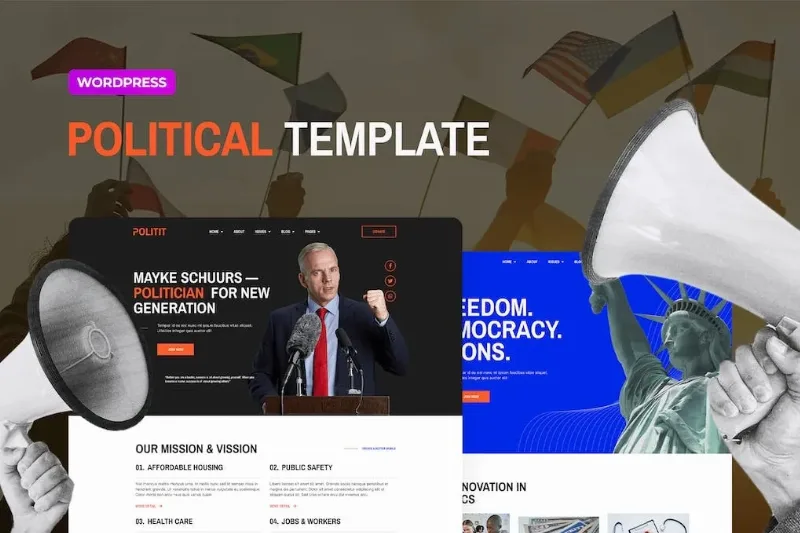Politit – Political Party Elementor Template