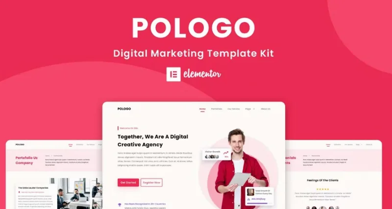Pologo – Digital Marketing Elementor Template