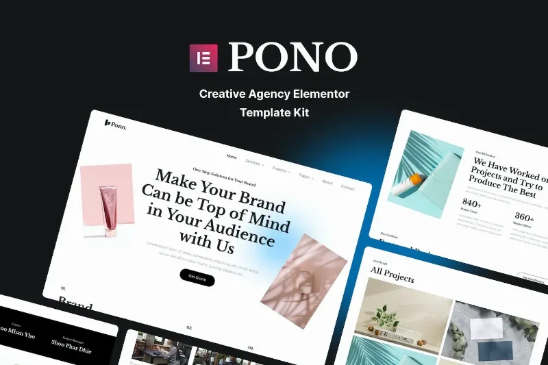Pono – Creative Agency Elementor Template