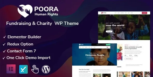 Poora – Fundraising & Charity WordPress Theme