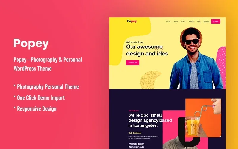 Popey – Personal & CV Responsive WordPress Theme