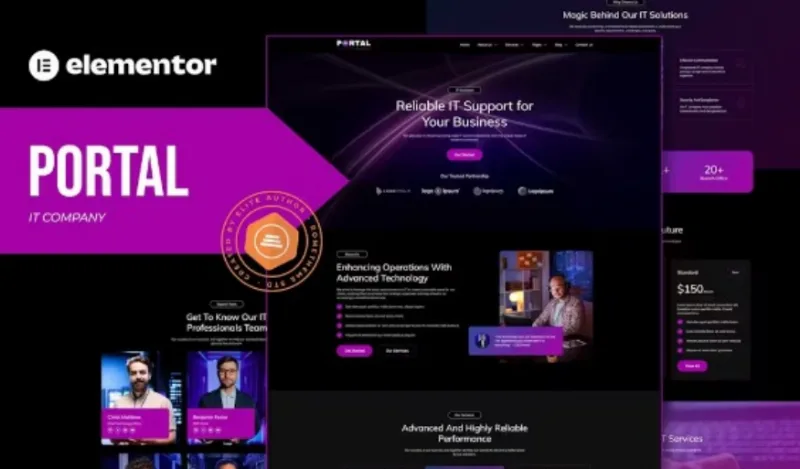 Portal – IT Company Elementor Template