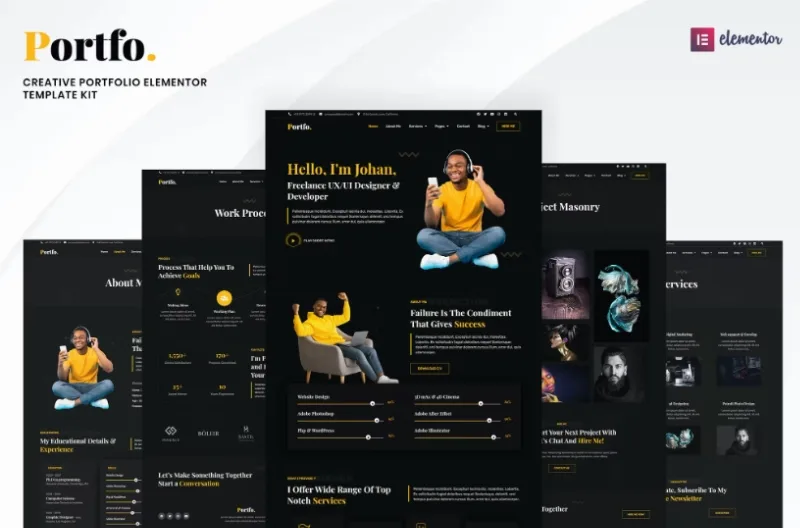 Portfo – Creative Portfolio Elementor Template