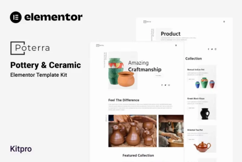 Poterra – Pottery & Ceramic Elementor Template