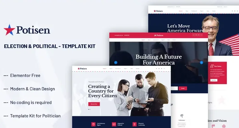 Potisen – Election & Political Campaign Elementor Template