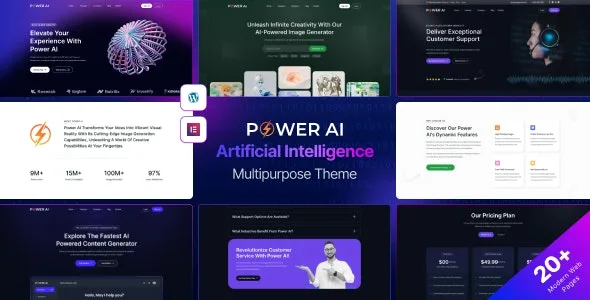 PowerAI – Artificial Intelligence Multipurpose WordPress Theme for Elementor