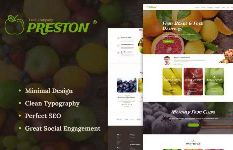 Preston – Organic Farming WordPress Theme